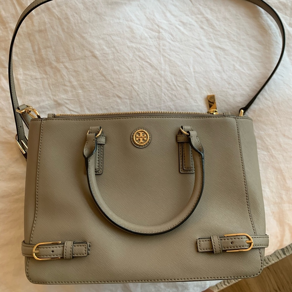 Tory Burch Double Zip Robinson Tote (small)